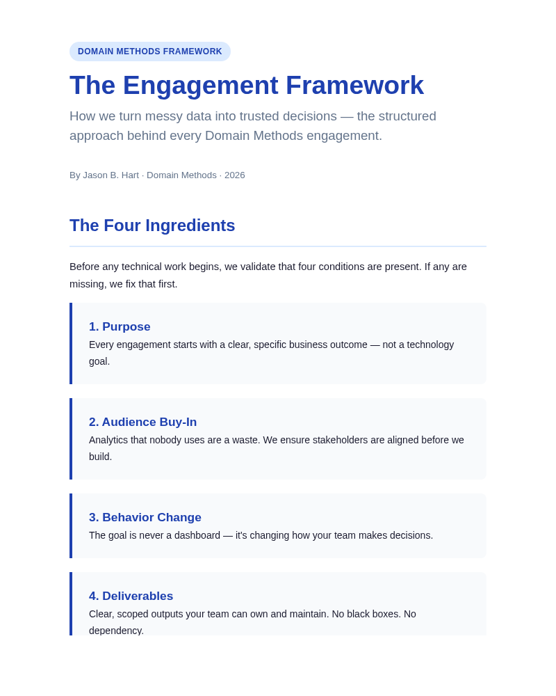 Get Our Engagement Framework