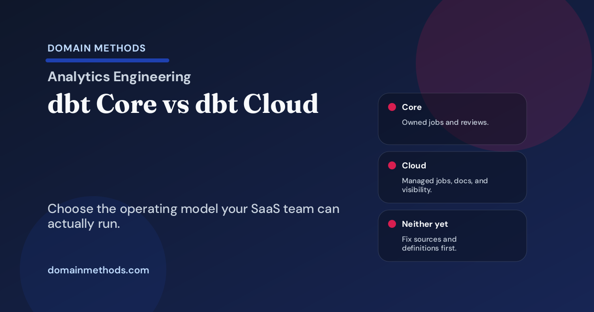 dbt Core vs dbt Cloud for Mid-Size SaaS Teams