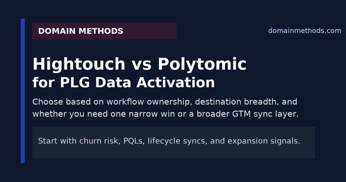 Hightouch vs Polytomic for PLG Data Activation