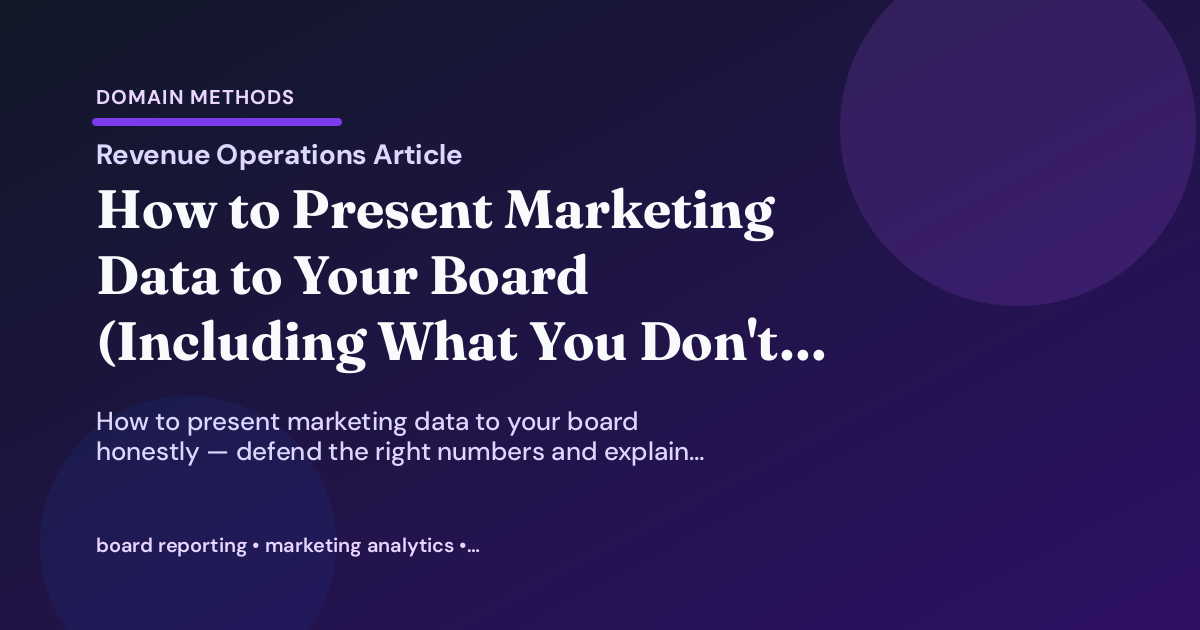 How to Present Marketing Data to Your Board (Including What You Don't Know)