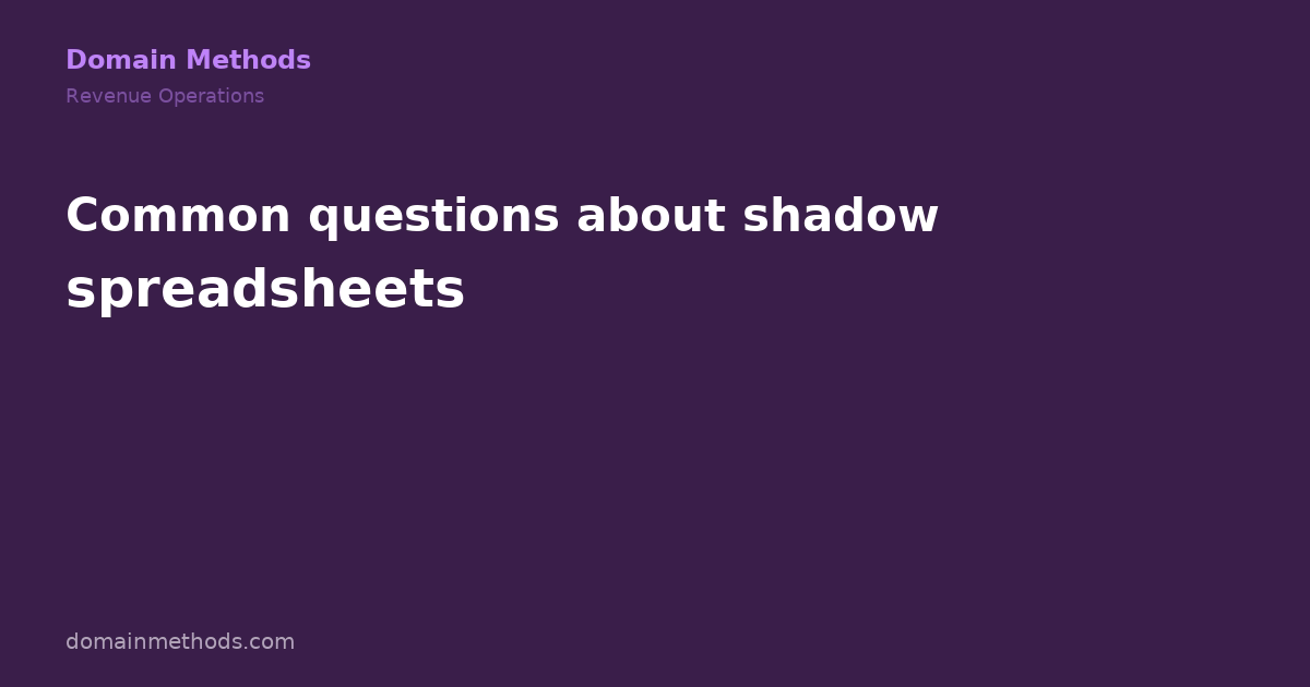How to Stop Your Marketing Team from Building Shadow Spreadsheets