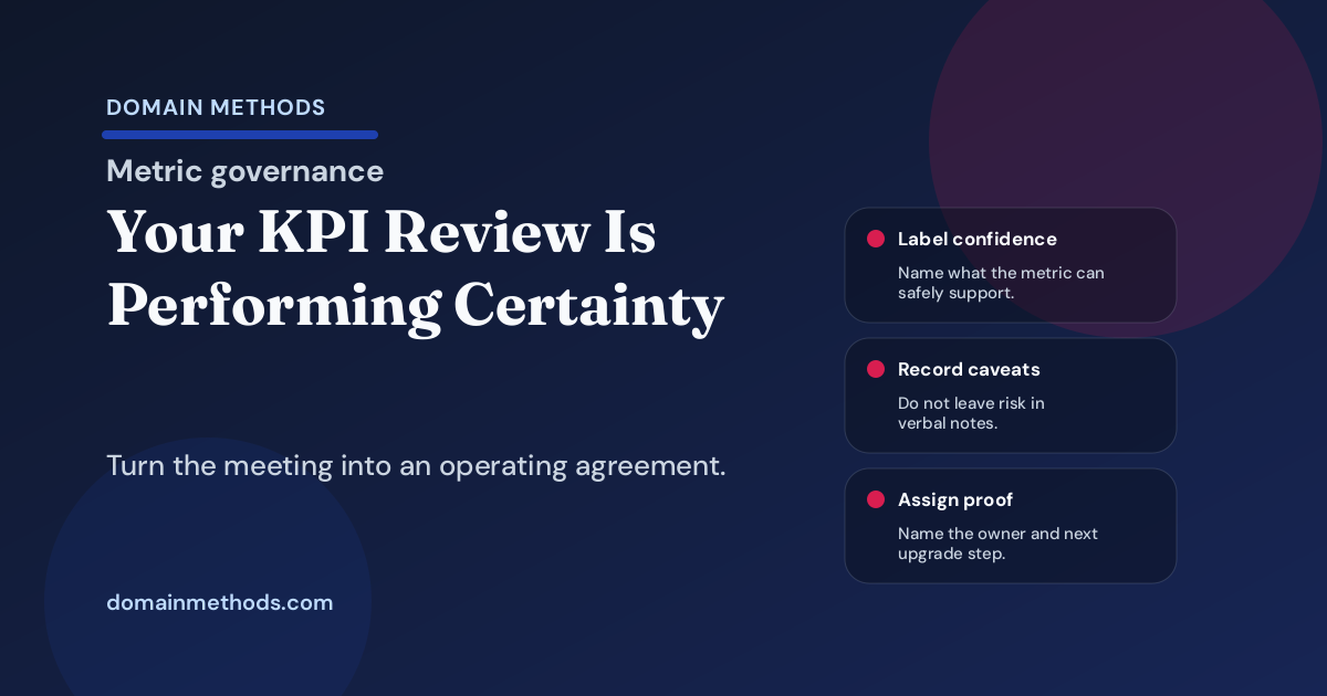 Your KPI Review Is Performing Certainty, Not Creating Alignment