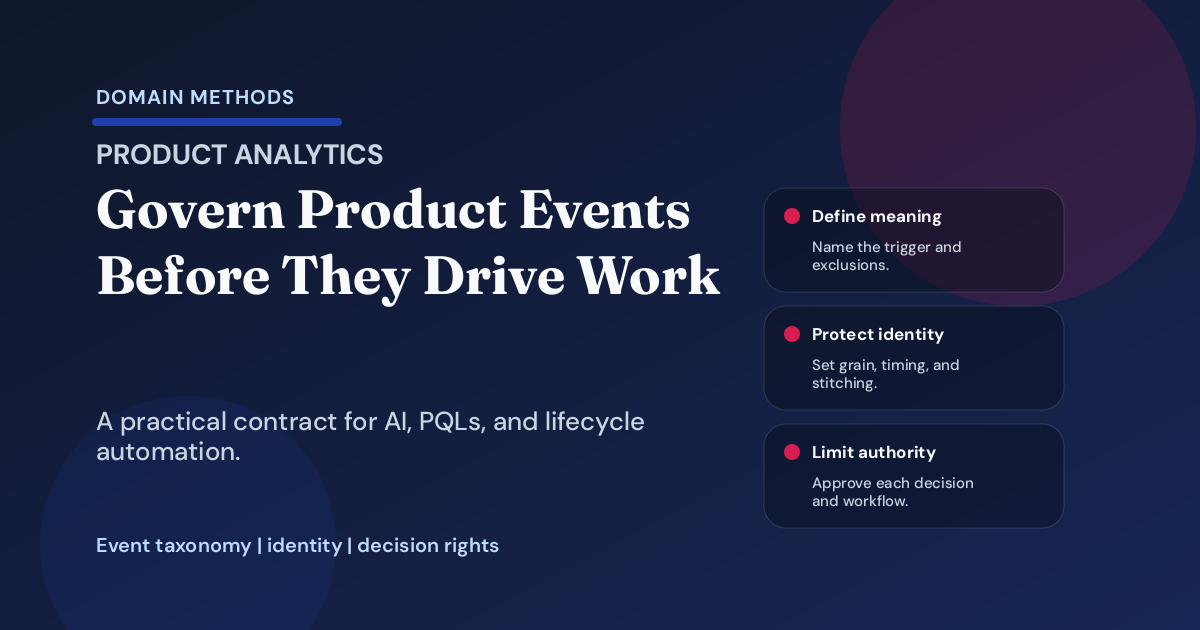 The Product Event Governance Checklist: Before Product Data Feeds AI or GTM Workflows