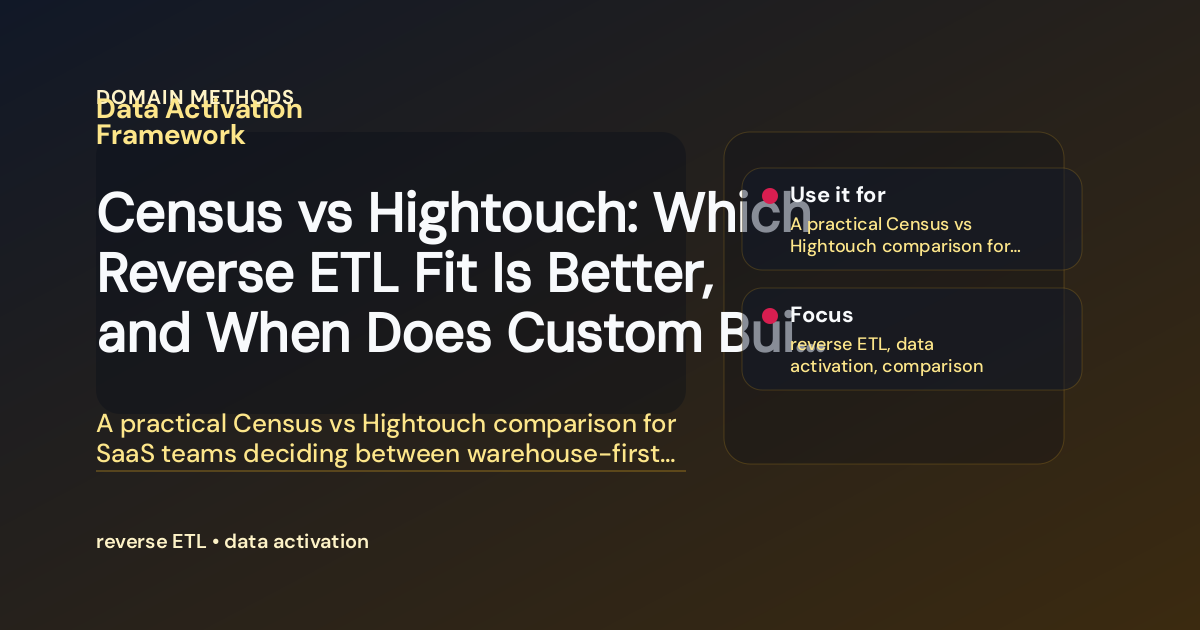 Census vs Hightouch: Which Reverse ETL Fit Is Better, and When Does Custom Build Still Win?
