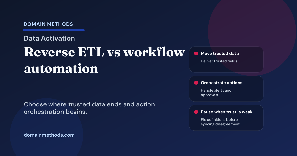 Reverse ETL vs Workflow Automation: Which Tool Should Own the Workflow?