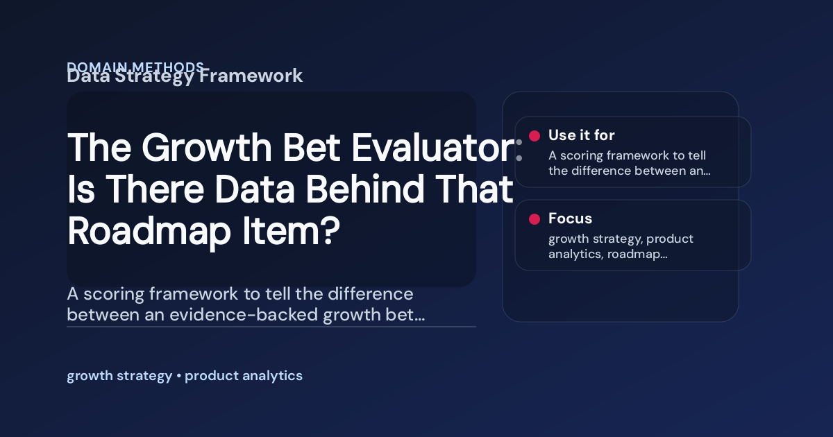 The Growth Bet Evaluator: Is There Data Behind That Roadmap Item?