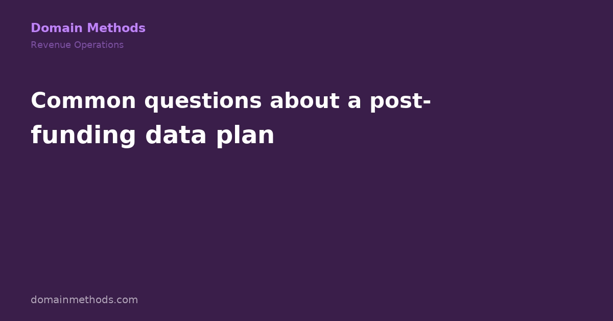 The Post-Funding Data Playbook: What to Build in Your First 90 Days
